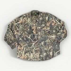 Cabela's Men's Camouflage Button-Front Long Sleeve Shirt 2XL Cotton Blend